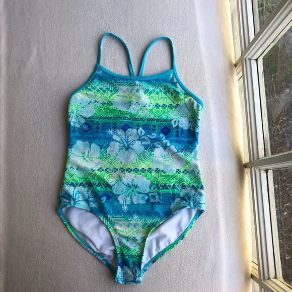 OP Girls' One-Piece Bathing Suit - Picture 1 of 8